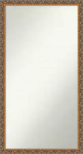 Vista 30 de Amanti Art Espejo de baño de bronce para sobre fregadero, 29 x 19 pulgadas, espejo rectangular de bronce antiguo, marco de madera tradicional
