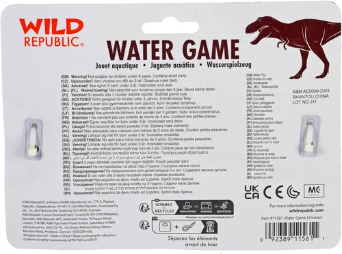 Vista 4 de Wild Republic Juegos de agua de dinosaurio, juguetes sensoriales, regalos para niños, juguetes de mano, recuerdos de fiesta, 6 pulgadas, multicolor