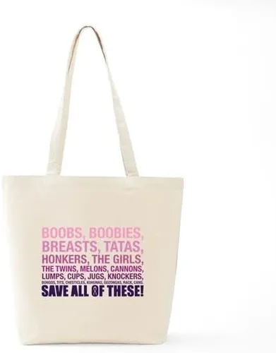 Vista 7 de CafePress Bolsa de lona natural para concientización sobre el cáncer de mama para guardar todo esto bolsa de compras