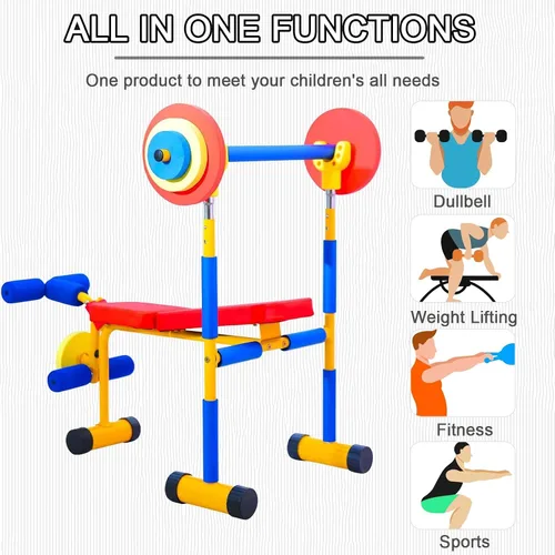 Vista 3 de Fun and Fitness Equipo de bicicleta estática para niños, equipo de ejercicio ajustable para niños y fitness, equipo de entrenamiento para niños