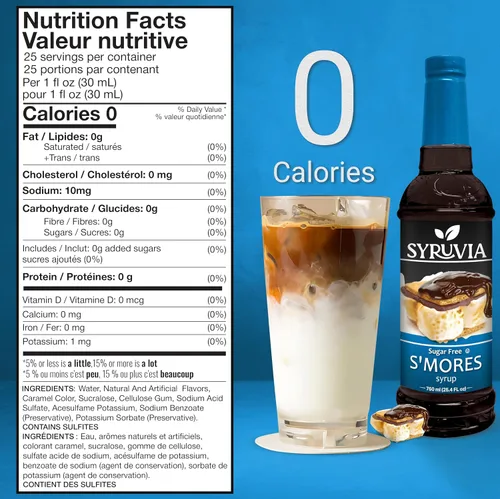 Vista 2 de Syruvia - Jarabe de café sin azúcar, jarabe sabor a malvavisco para bebidas, lattes y postres, 25.4 onzas líquidas