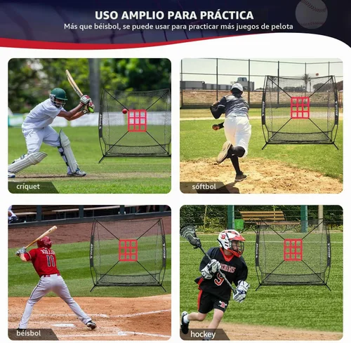 Vista 6 de BAGAIL 7x7 ft Baseball Softball Practice Net