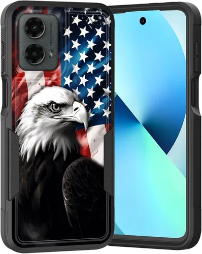 Vista 164 de para Moto G Play 4G 2024, funda de dos capas híbrida resistente y a prueba de golpes, PC duro + silicona suave protectora para Motorola Moto G Play