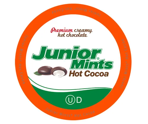 Vista 3 de Junior Mints - Cápsulas de cacao caliente, sabor a menta y chocolate, compatibles con cafeteras Keurig K-Cup, 12 unidades, refrescante sabor menta