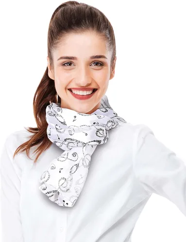 Vista 4 de CBC Crown Bufanda de notas musicales de moda para mujer (varios patrones, colores)