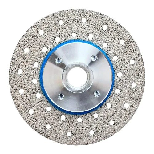 Vista 3 de Hoja de pulido de azulejos de 4 "Hoja de corte de granito con corte y molienda de brida extraíble 5/8-11 para baldosas de granito de mármol Pocelain