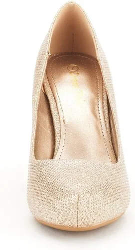 Vista 4 de DREAM PAIRS - Zapatos Tiffany de tacón clásicos, elegantes y versátiles con tacón de aguja bajo y plataforma, zapatos de vestir para mujer