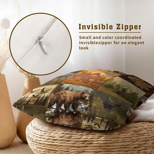 Vista 115 de Giwawa Juego de 2 fundas de almohada decorativas con diseño floral de girasol de 16 x 16 pulgadas, fundas de cojín decorativas para el hogar, sofá