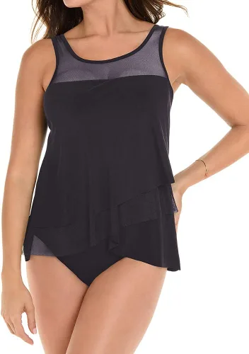Vista 2 de Miraclesuit Traje de baño para mujer con copa DD-Illusionist Ursula Sujetador con aros de malla Insertada Tankini Traje de baño Top
