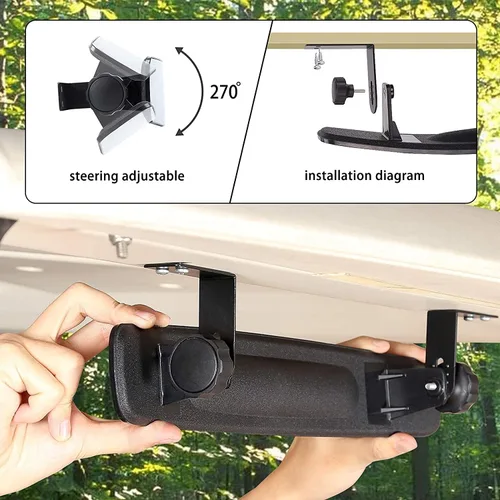 Vista 4 de 10L0L Espejos para carrito de golf contienen espejos laterales plegables y espejo retrovisor universal para Yamaha Club Car DS Precedent/EZGO TXT RXV