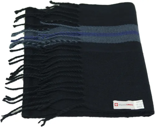 Vista 3 de Alpine Swiss Bufanda a cuadros para hombre, más suave que las bufandas de cachemira, chal de invierno