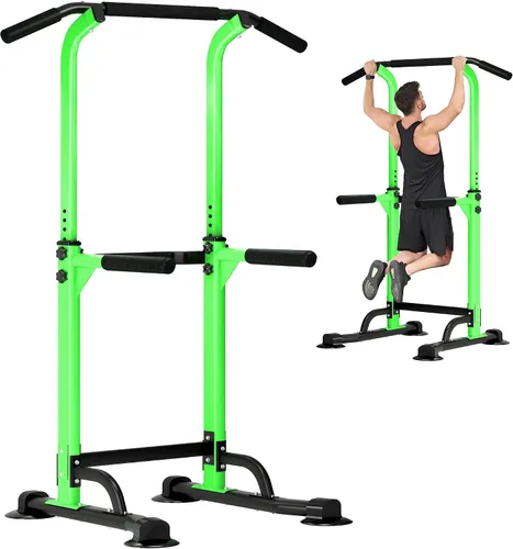 Vista 14 de DlandHome Power Tower Pull Up Dip Station Multi-Function Fitness Equipment for Strength Training Adjustable Height Dip Stand for Home Gym