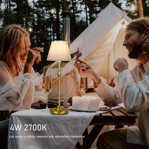 Vista 7 de Cordless Table Lamp Portable Small LED Touch Lamp with Dimmer, 18" 2700K Rechargeable Battery Light for Bedside, Dining Room, Bedroom Lamp, Patio
