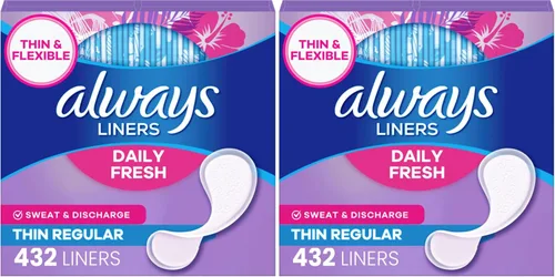 Vista 15 de Always Daily Fresh Thin Liners, absorción regular, protectores de braga sin perfume, 864 unidades, paquete de 4