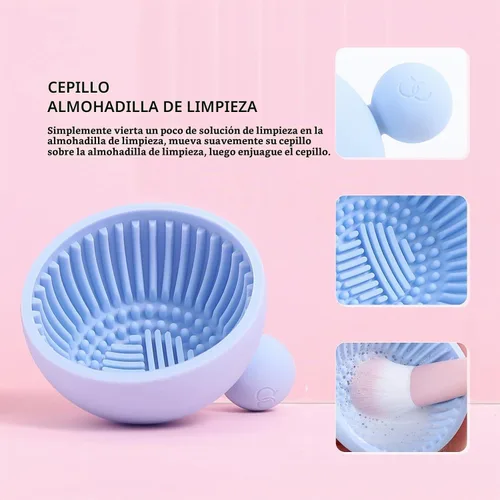 Vista 7 de Docolor brochas de maquillaje 16+3 piezas juego de brochas de maquillaje con bolsa de maquillaje, esponja de maquillaje y almohadilla de limpieza