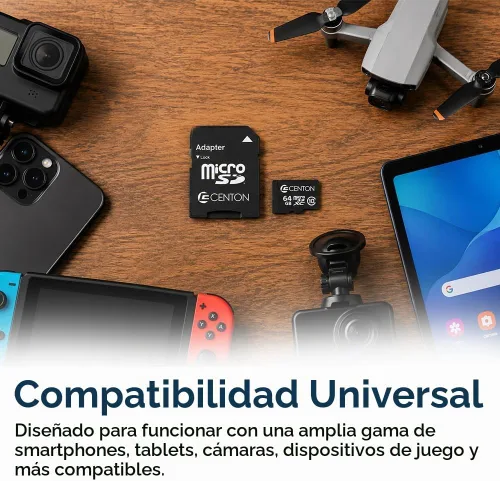 Vista 5 de Centon Electronics MP Essential 64GB clase 10 tarjeta micro SDXC (S1-MSDXC10-64G)
