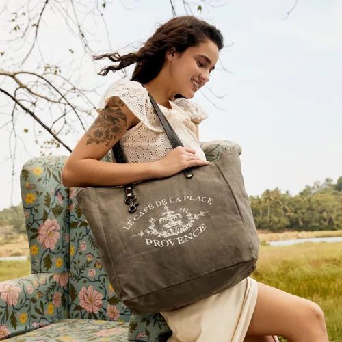 Vista 6 de Myra Bag Bolso tote de cuero occidental para mujer - Brontide
