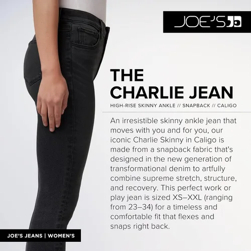 Vista 3 de Joe's Womens The Charlie High Rise Skinny Ankle Jean Caligo