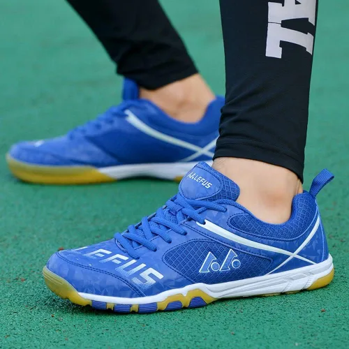 Vista 7 de Zapatos deportivos ligeros de cancha para interiores y hombres, transpirables, para pickleball, bádminton, tenis de mesa