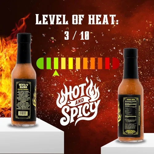 Vista 3 de Hellfire Devil's Blend Scotch Bonnet, salsa picante estilo caribeño, 5 onzas