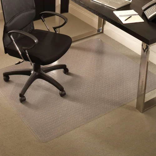 Vista 9 de Tapete para silla de pelo mediano, rectangular de 46 x 60 pulgadas con borde, borde biselado de vinilo transparente