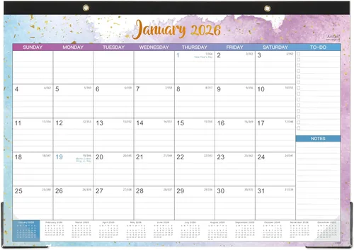 Vista 10 de Calendario de escritorio 2026-2027, calendario de escritorio grande 2026-2027, julio de 2026 a diciembre de 2027, 17 x 12 pulgadas, calendario
