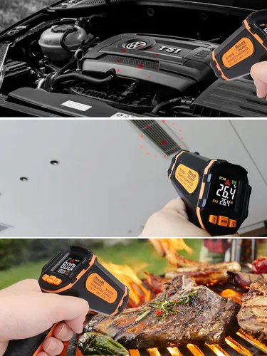 Vista 8 de Mecurate Infrared Thermometer Gun -58°F to 1112°F Laser Temperature Gun
