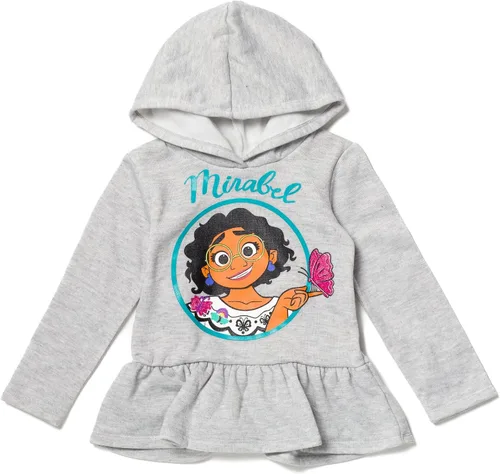 Vista 3 de Disney Encanto Mirabel - Sudadera con capucha de forro polar para niñas pequeñas y grandes