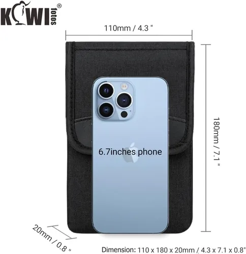 Vista 6 de KIWIFOTOS Travel Neck Phone Holster Pouch for 18 17 16 15 Pro Max S26 S25