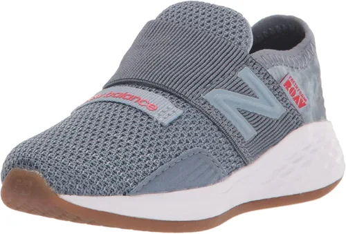 Vista 27 de New Balance Tenis unisex para bebé Fresh Foam Roav V1 sin cordones Aluminio ligero y negro.