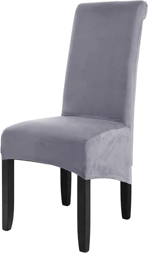 Vista 36 de ele ELEOPTION Fundas grandes de terciopelo y elastano para silla, fundas protectoras suaves y elásticas para silla, extraíbles y lavables para Negro
