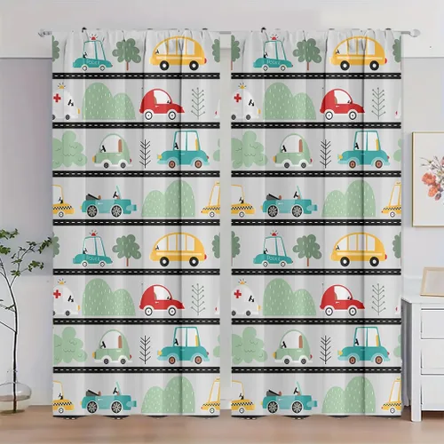 Vista 32 de Cortinas espaciales para ventana gamer con controlador de juego neón y diseño de planeta, cortinas decorativas para dormitorio, sala de juegos, sala