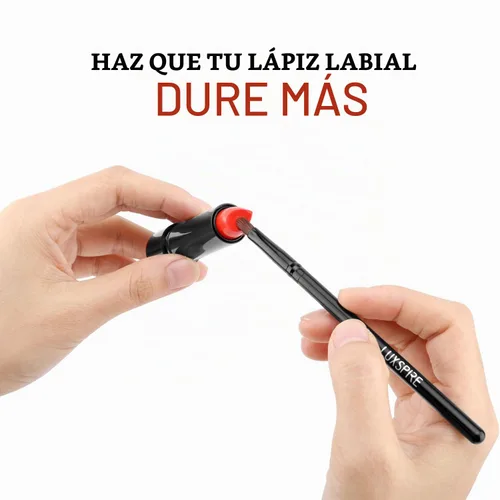 Vista 5 de Luxspire Cepillo de labios, cepillo corrector, 2 piezas, negro