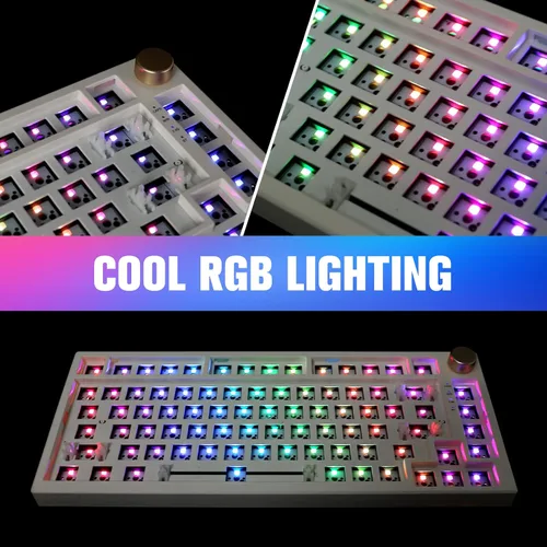 Vista 4 de Feker IK75 Pro - Kit de teclado mecánico de junta de 75 % - InalámbricoAlámbrico2.4 GHz Kit de teclado programable personalizado - Interruptor