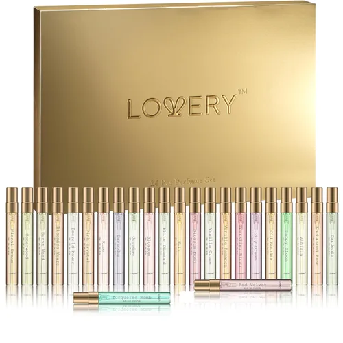 Vista 8 de Set de perfume y desodorante 4 en 1 para mujer, 4 piezas de perfume rosa Eau de Parfum - Set de regalo de perfumes para mujer con barra