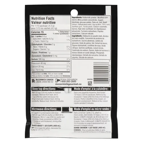 Vista 2 de McCormick Hollandaise Sauce, 1.98 oz (importada de Canadá)