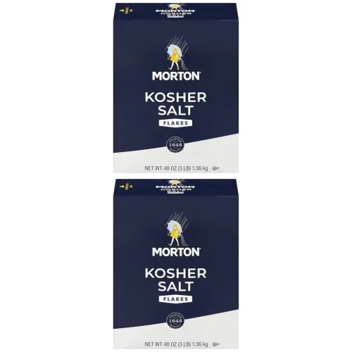 Vista 12 de Sal Kosher Morton, 3 libras Paquete a granel de copos de sal kosher para cocinar diariamente, hornear, beber vasos y mucho más