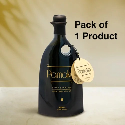 Vista 7 de Pamako Aceite de oliva orgánico de montaña monovarietal ultra premium 16.9 fl oz Cosecha 2021 Evoo orgánico prensado en frío de Grecia