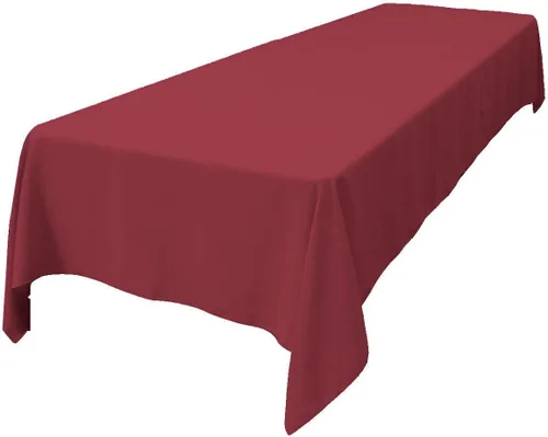 Vista 230 de LA Linen Mantel rectangular lavable de popelín de poliéster, resistente a las manchas y a las arrugas, cubierta de mesa 60x84, mantel de tela