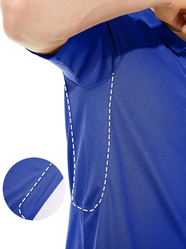 Vista 3 de TACVASEN - Camiseta de cuello polo táctica para hombre, diseño de manga larga y corta, para deportes y uso al aire libre