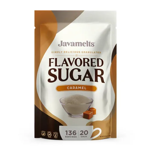 Vista 17 de Javamelts Paquetes de azúcar con sabor a caramelo, azúcar de caña pura para hornear, sustituto del jarabe de café, cócteles, té, sin OMG, sin