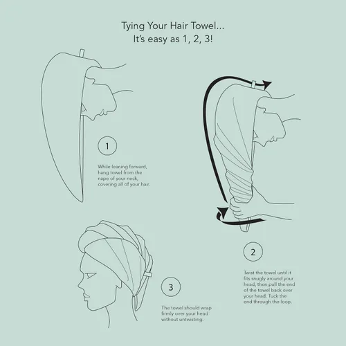 Vista 3 de Mujer viscosa de bambú – toalla de pelo toalla de secado de pelo Wrap por texere, Unitamaño