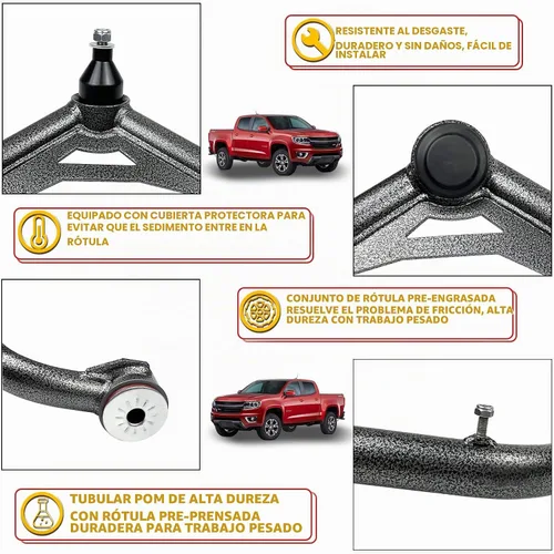 Vista 2 de Brazo de control superior delantero de elevación de 2-4 pulgadas para Chevy Silverado 2500HD 3500HD 2001-2010, GM Sierra 2500HD 3500HD 2001-2010