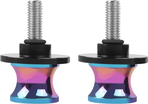 Vista 4 de Worldmotop - 2 carretes de brazo oscilante de motocicleta M6 X1.25 de 0.236 in, carretes de basculante deslizadores de repuesto para Yamaha YZF R1