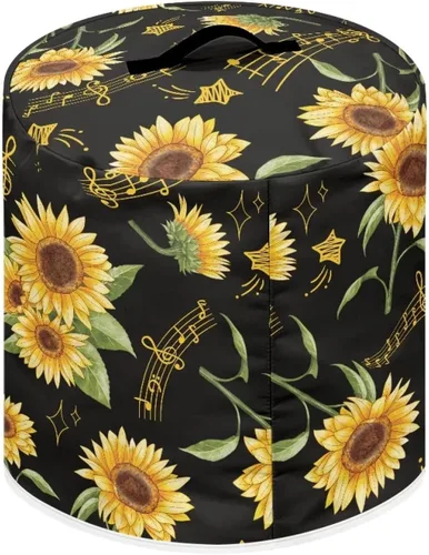 Vista 2 de Dolyues Cubierta para olla a presión de girasol, cubierta antipolvo para olla de cocción lenta con bolsillo, cubierta a prueba de polvo
