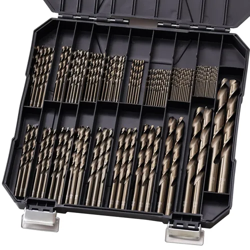 Vista 29 de 1inch Drill Bit for Metal and Hardened Steel, M35 Cobalt 1/2 Inch Reduced Shank Industrial Grade Heavy Duty Drill Bit, with Index Storage Case