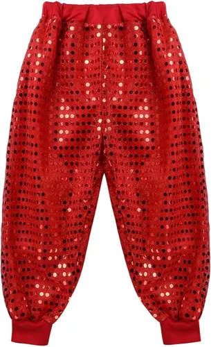 Vista 6 de Manyakai Ropa de hip hop con lentejuelas brillantes para niños y niñas, disfraz de baile callejero con capucha y pantalones, 2 piezas