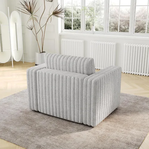 Vista 5 de Sofá sin huesos, sofá de burbujas de gran tamaño, sofá modular con almacenamiento multifunción, cómoda tela de felpa acrílica de conejo sintético