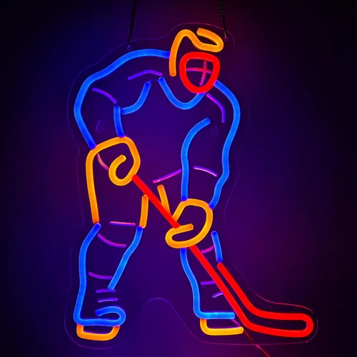 Vista 12 de Letrero de neón de jugador de béisbol, luz LED regulable de béisbol y decoración de pared para dormitorio de niños, cueva de hombres y fiestas