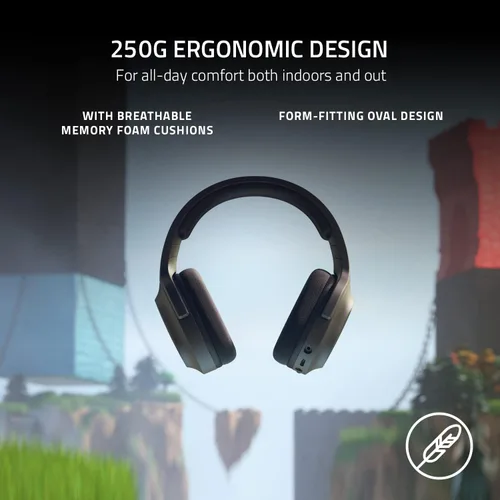 Vista 3 de Razer Barracuda X Auriculares inalámbricos multiplataforma para juegos y celulares diseño ergonómico de 88 onzas micrófono HyperClear desmontable